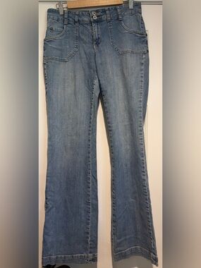a.n.a Women's Light Wash Blue Jeans Size 8 Long Wide Leg